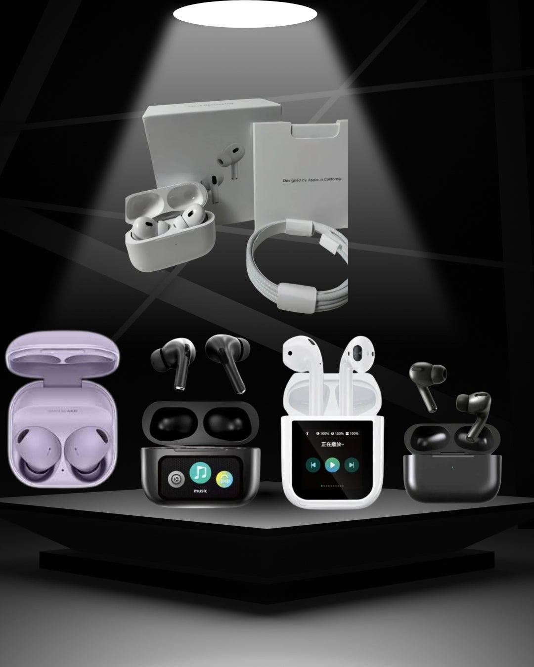 Earbuds/bluetooth handfrees.