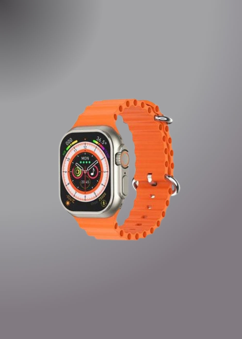 V200 NEW FASHION ULTRA 2.2 LARGE SCREEN IP68 WATERPROOF SPORT SMART WATCH WITH WearFit pro APP ORANGE
