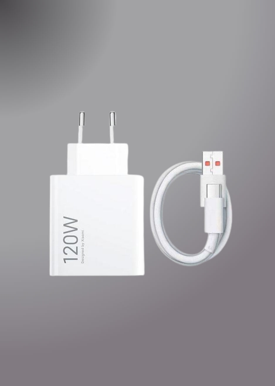 XIAOMI 120W EU PLUG QC3.0 FAST QUICK WALL CHARGER WITH CABLE