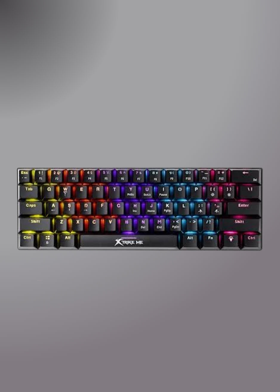 Xtrike Me Gk-916 Rainbow Switch Lights Mechanical Gaming Keyboard 61 Keys