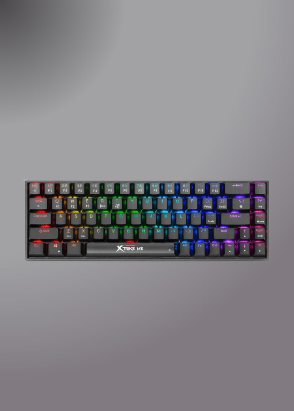 Xtrike Me Gk-995w 68 Keys Wireless 2.4g Bt5.2 Tri Mode Gaming Mechanical Keyboard Black