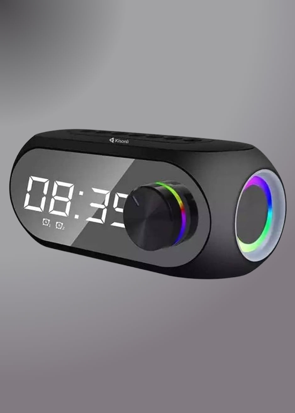 Kisonli Lp-2s Rgb Speaker Alarm Clock Bluetooth 5.0 Tf-card For Mobile