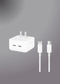 PHONE 14 Pro 2 Pin (US PIN) 50W USB-C+C POWER Adapter With USB-C