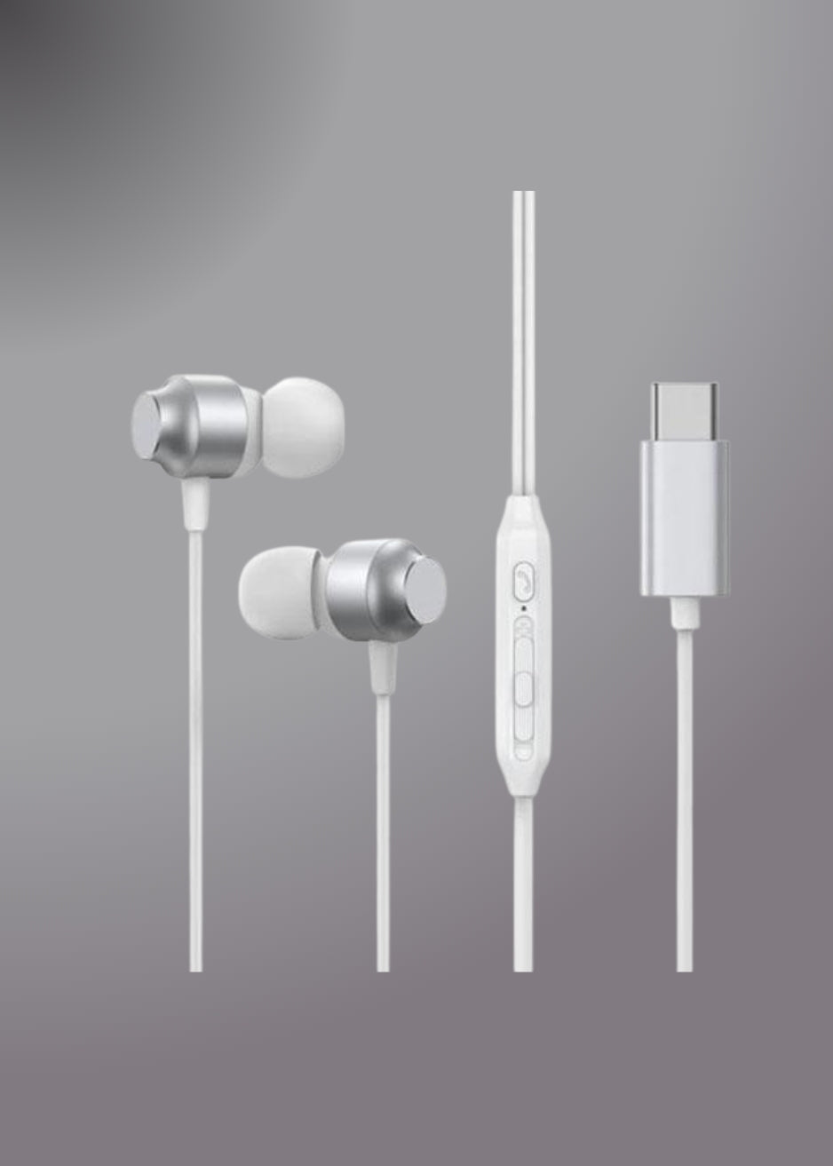 Joyroom-ec06 Type-c Series In-ear Metal Wired Earbuds Black