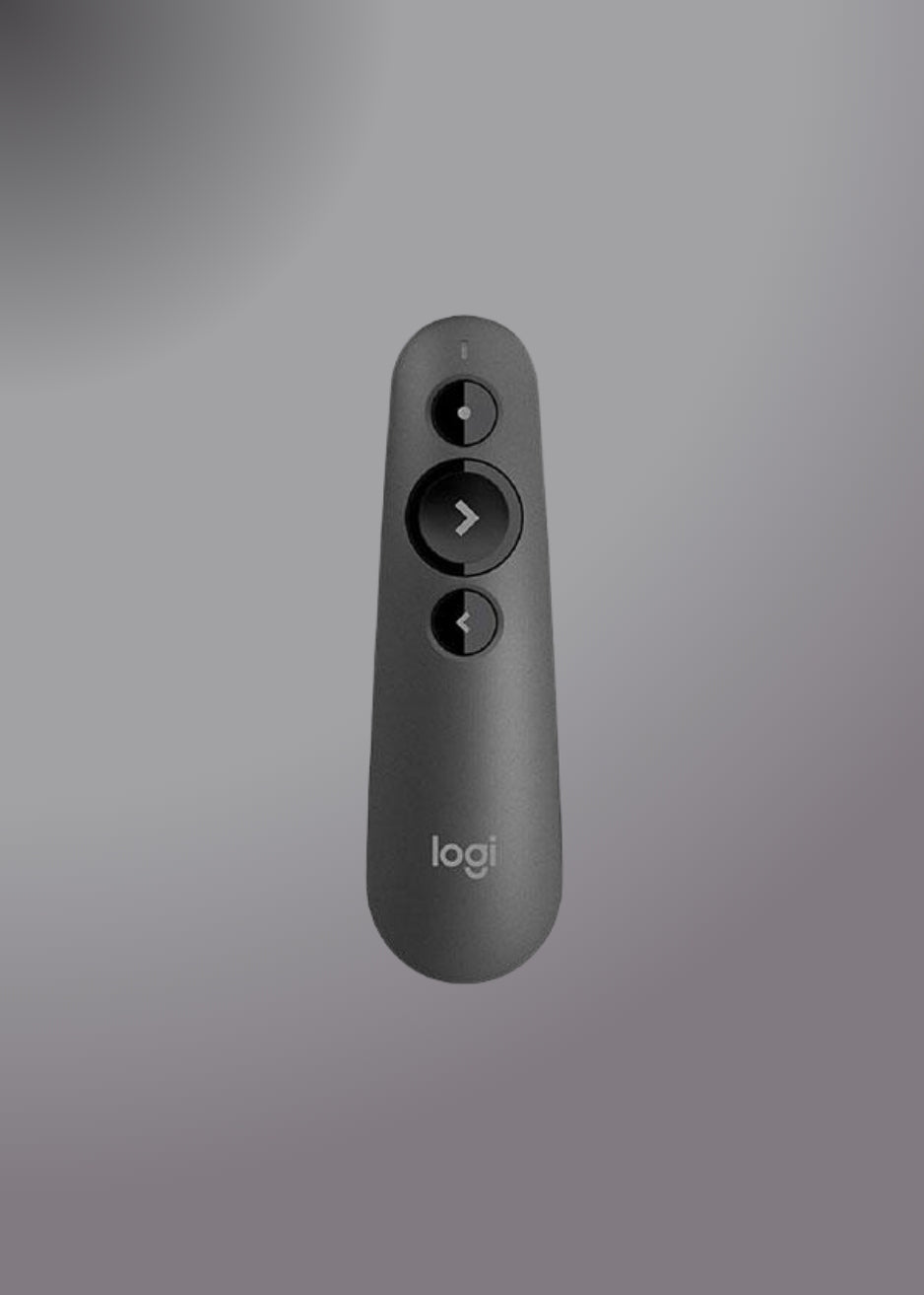 Logitech R500 Laser Presentation Remote Clicker with Dual Connectivity Bluetooth or USB for Powerpoint, Keynote, Google Slides, Wireless Presenter