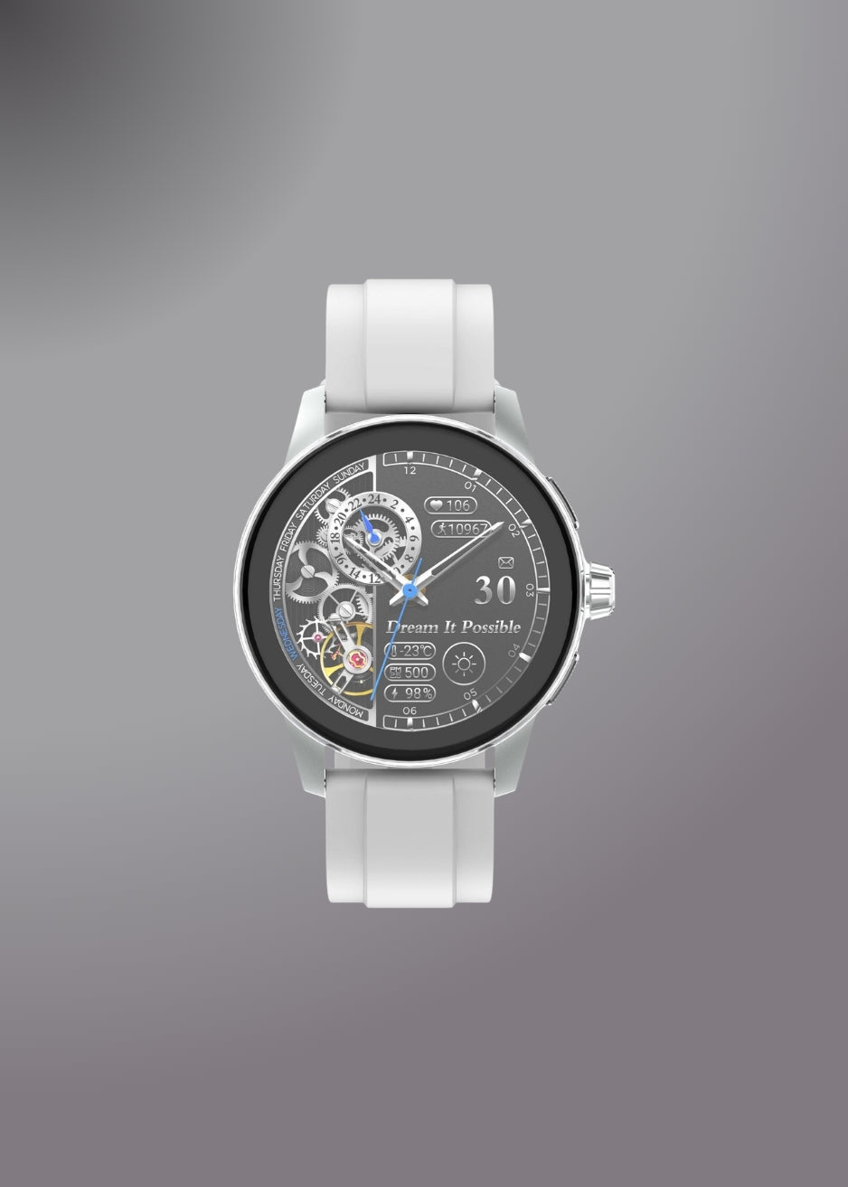 LDNIO SW05 Life & Health Assistant Smartwatch – Circular Display with Magnetic Wireless Charging Silver