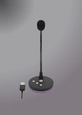 W33 Desktop USB Microphone with Mute & 360° Adjustable Gooseneck