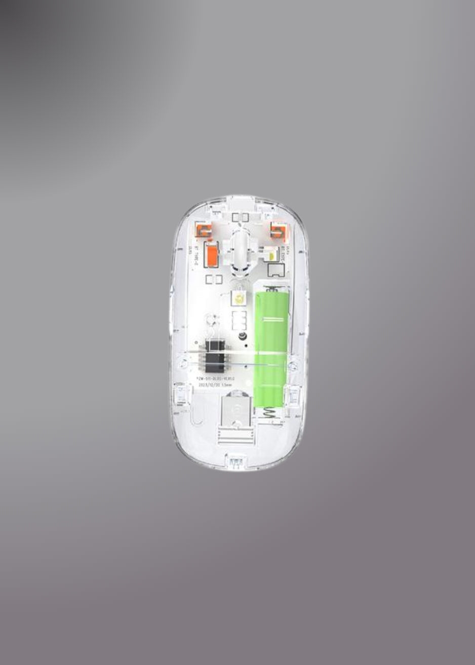 New Transparent Wireless+bluetooth Dual-mode Rechargeable Mouse