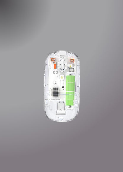 New Transparent Wireless+bluetooth Dual-mode Rechargeable Mouse