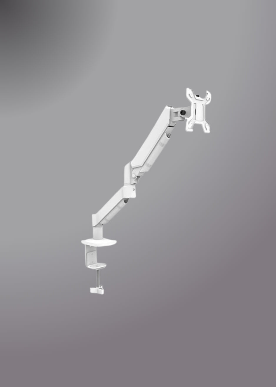 Xtriek-me Ht-20 Heavy Duty Adjustable Desk Mount Single Monitor Arm Black/white