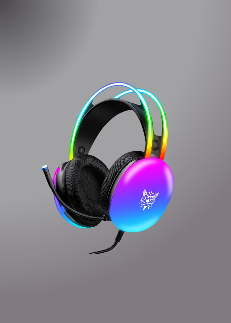 ONIKUMA-X25 PRO RGB HEAD BEAM WITH MIC 3.5MM DURABLE STEREO SURROUND GAMING HEADSET