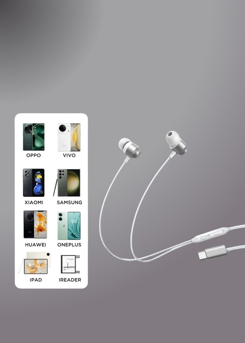 Joyroom-ec06 Type-c Series In-ear Metal Wired Earbuds Black