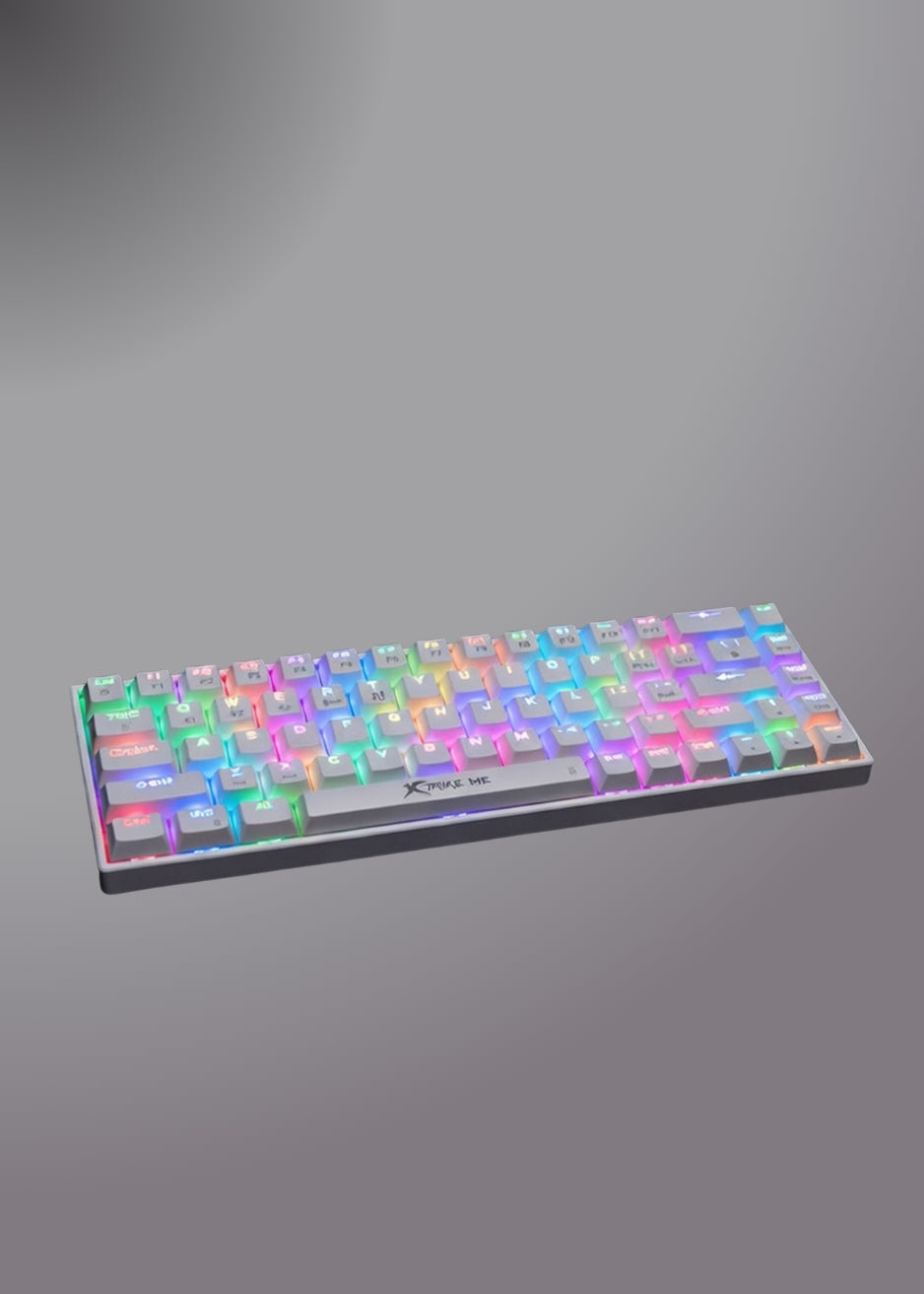 Xtrike Me Gk-995w Wh 68 Keys Wireless 2.4g Bt5.2 Tri Mode Gaming Mechanical Keyboard White