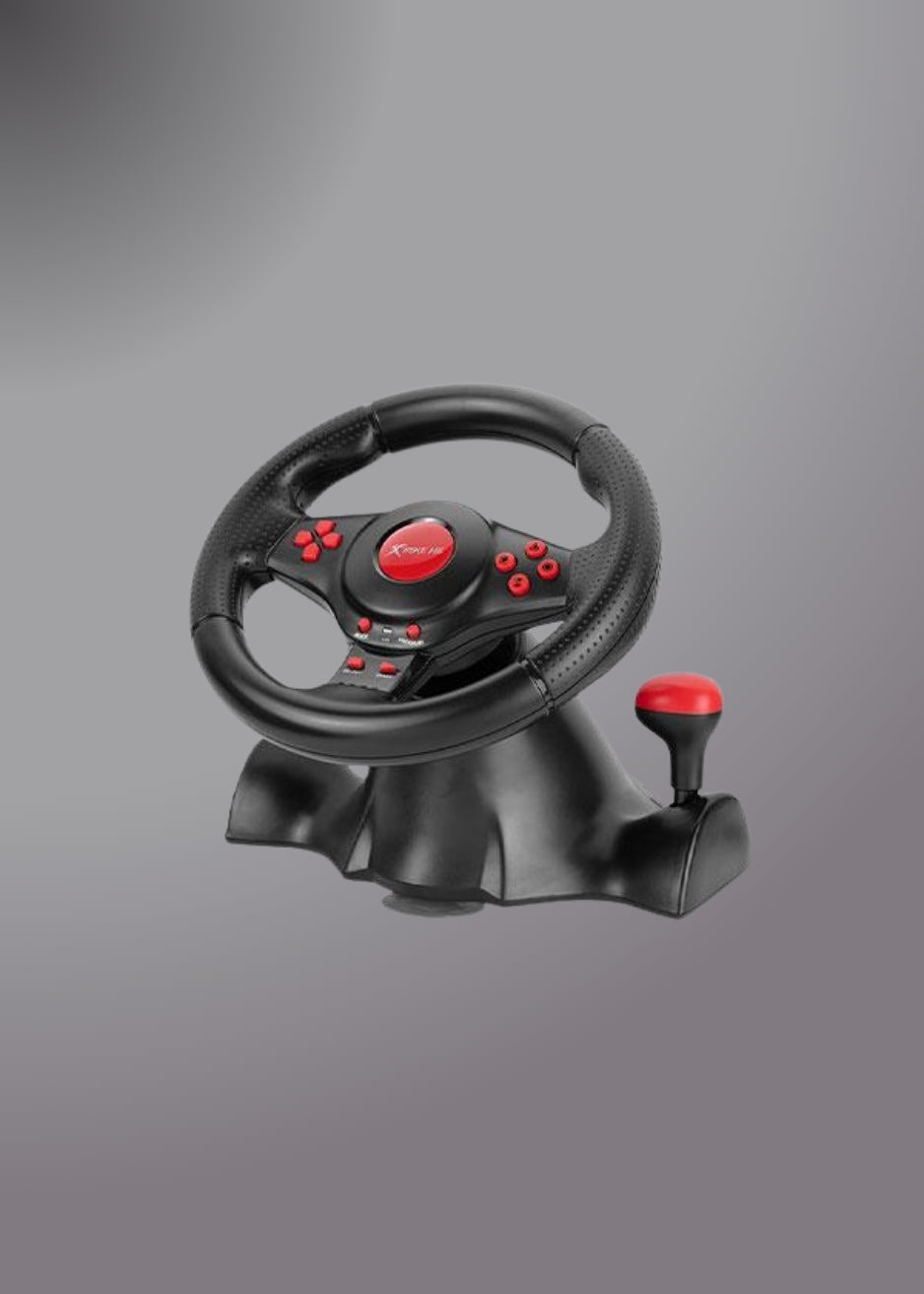 XTRIKE ME GP-903 RACING WHEEL WITH DUAL VIBRATION MOTORS REALISTIC GAMING EXPERIENCE