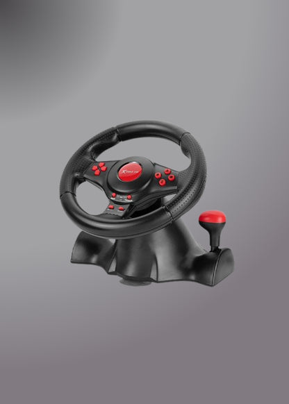 XTRIKE ME GP-903 RACING WHEEL WITH DUAL VIBRATION MOTORS REALISTIC GAMING EXPERIENCE