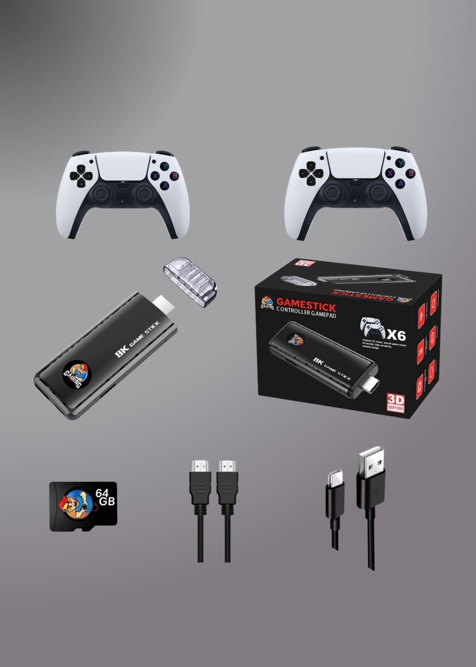 X6 64gb Classic 8k Hd Tv 40000+ Games With Console Wireless 2.4g Games Stick