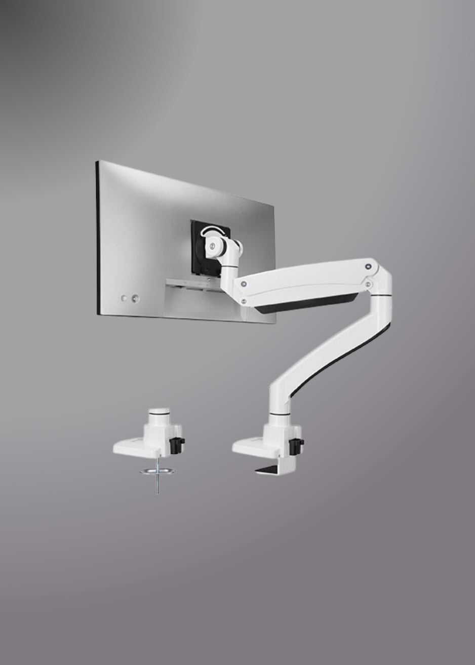 Xtriek-me Ht-20 Heavy Duty Adjustable Desk Mount Single Monitor Arm Black/white