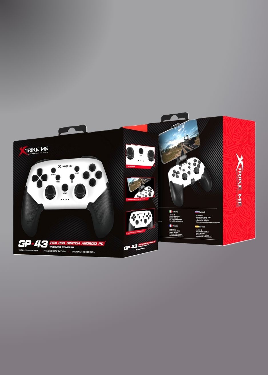 Xtrike Me Gp-43 Wireless Gamepad Controller With Holder