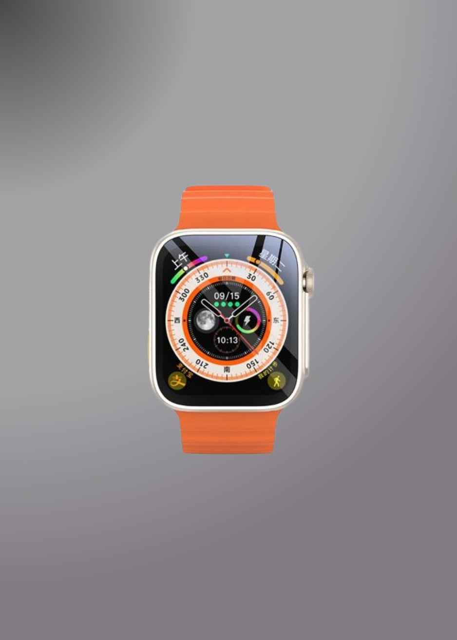 V200 NEW FASHION ULTRA 2.2 LARGE SCREEN IP68 WATERPROOF SPORT SMART WATCH WITH WearFit pro APP ORANGE