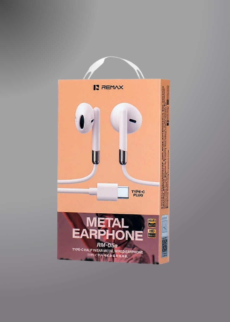 Remax Rm-05a Metal Type-c Wired Earphones With Mic