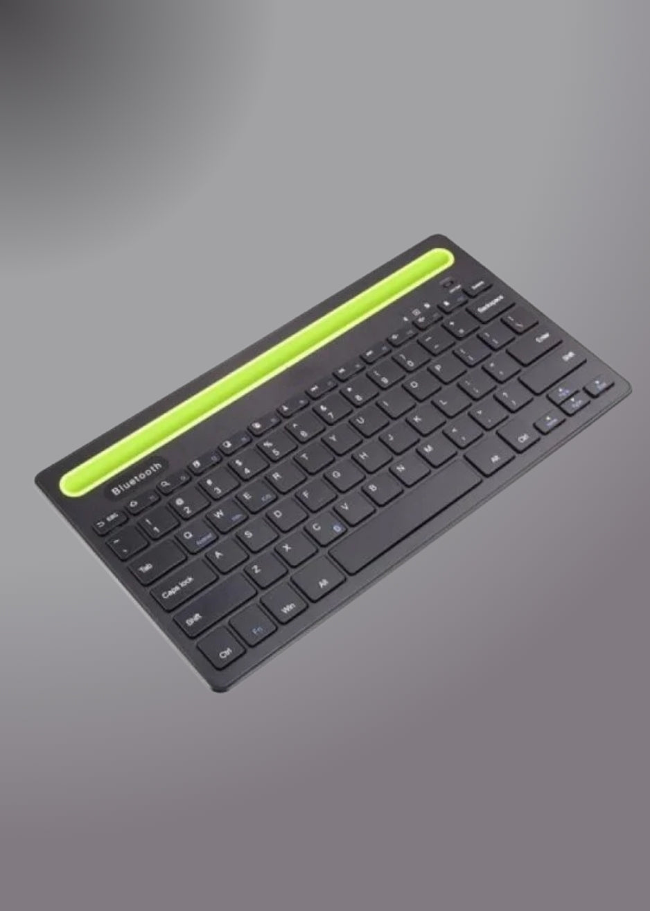 Wireless Bluetooth Keyboard With Phone/tablet Holder Slot