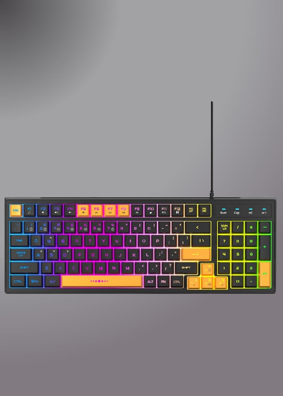 Xtrike Me Kb-512 Bk 108 Key Wired Mechanical Feel Usb-c Keyboard Black