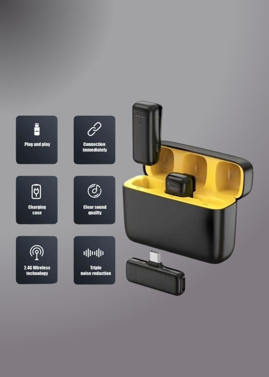K13 Type-c Anc Dual Wireless Lavalier Microphone