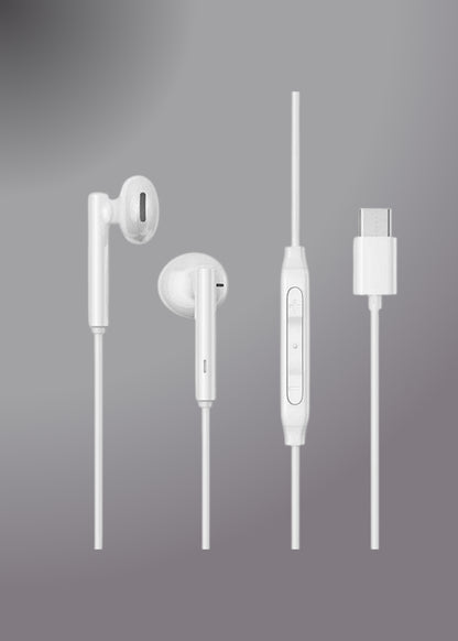 Joyroom-ec05 Type-c Series Half In-ear Wired Earphones-white