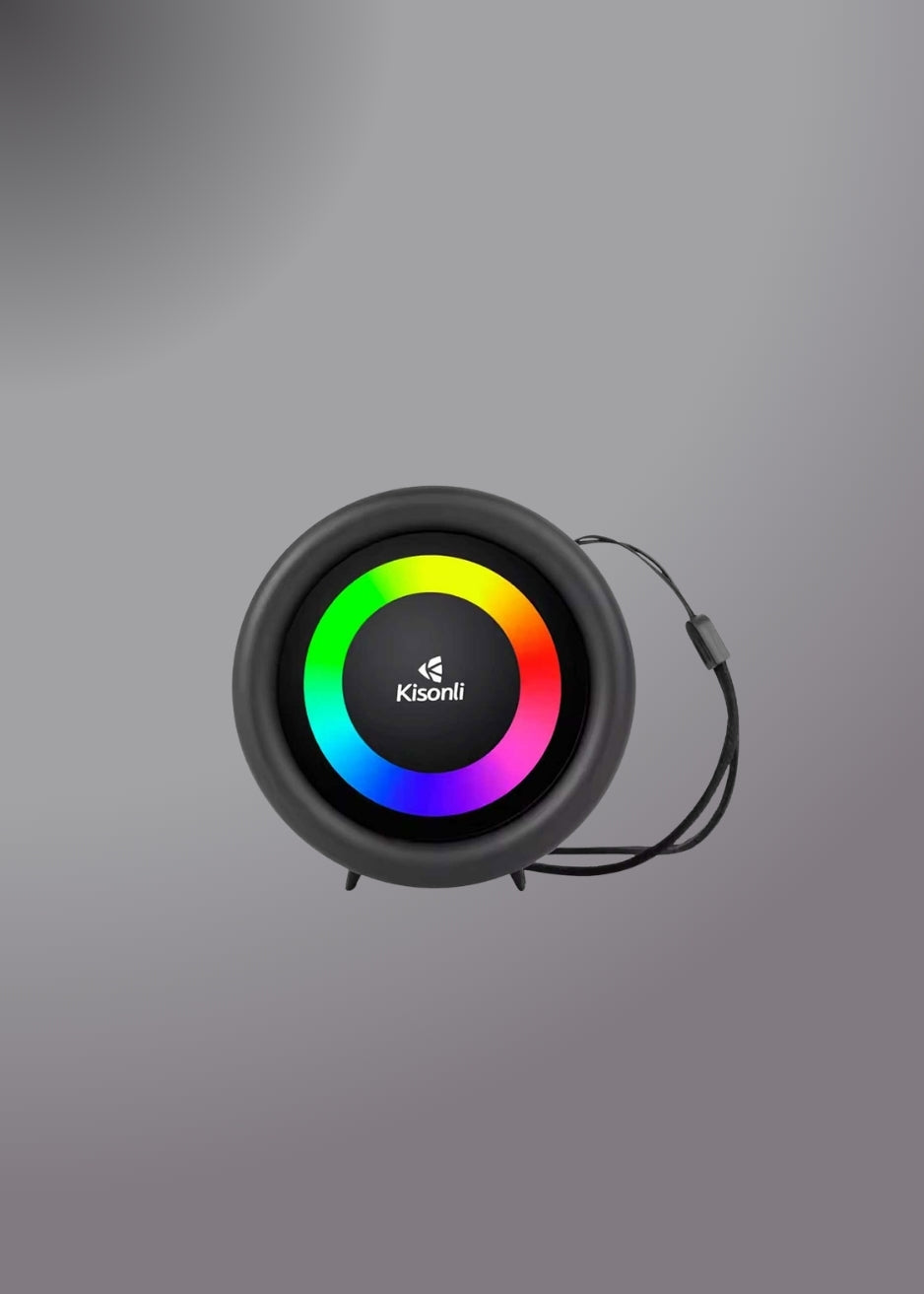 Kisonli S16 Tws Dj Powered Portable Mini Fm Radio Speaker With Soft Cord Handle