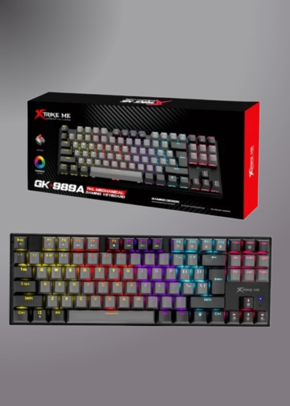 Xtrike Me Gk-989 A Wired Keyboard Tkl Mechanical Gaming Keyboard
