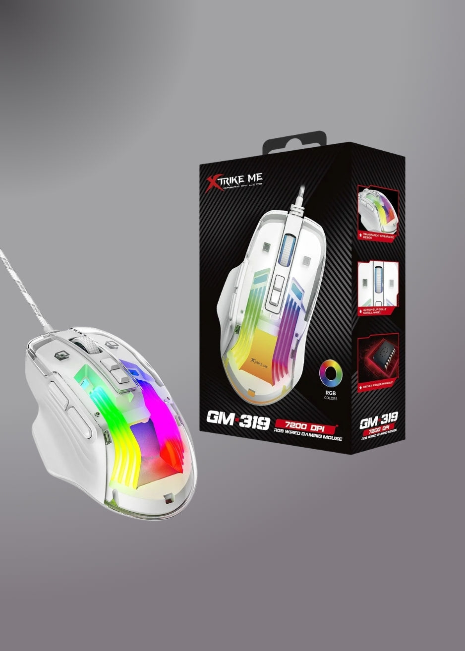 Xtrike Me Gm-319 Wired Gaming Mouse 7200 Dpi White