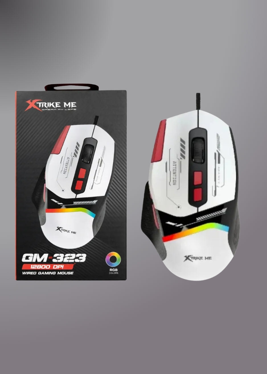 Xtrike Me Gm-323 Rgb 12800 Dpi Wired Gaming Mouse With 8 Programmable Buttons