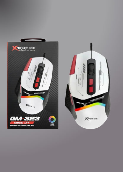 Xtrike Me Gm-323 Rgb 12800 Dpi Wired Gaming Mouse With 8 Programmable Buttons