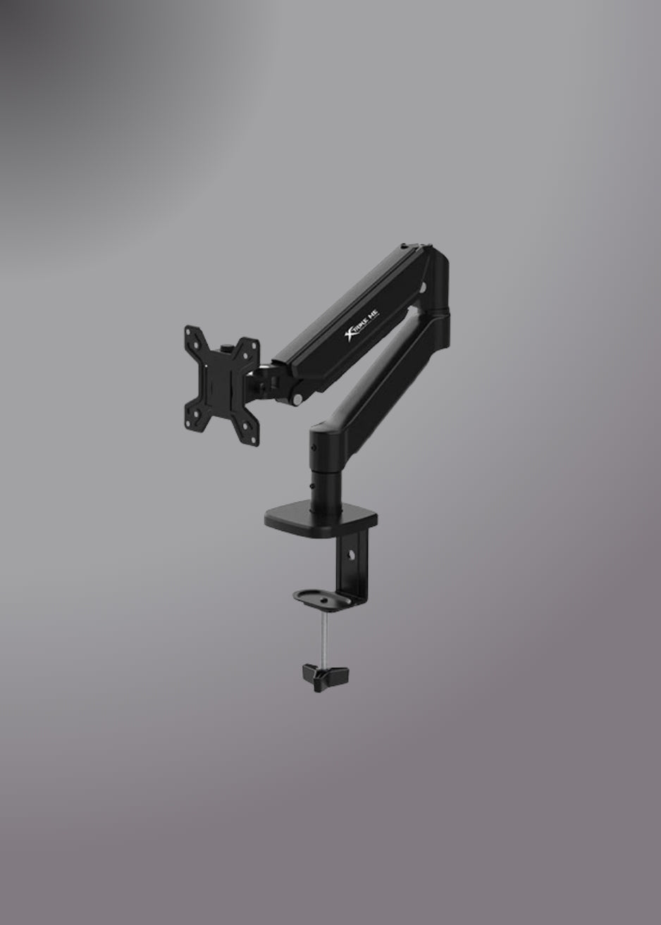 Xtriek-me Ht-20 Heavy Duty Adjustable Desk Mount Single Monitor Arm Black/white