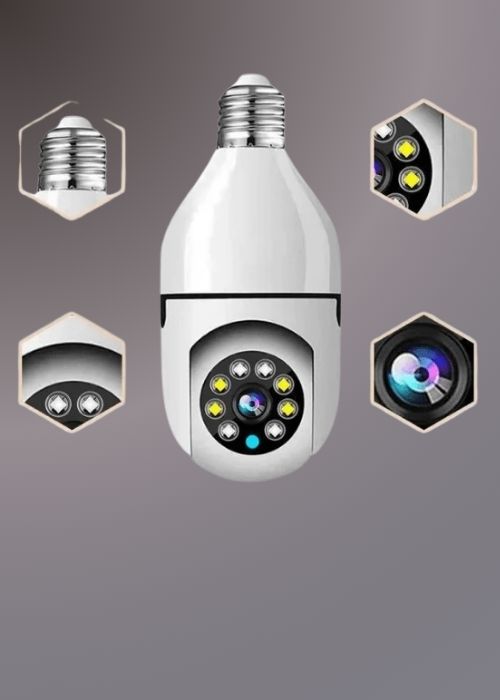 Speed-X SP-E27 Bulb camera 1080p Wifi 360 Degree Panoramic Night Vision Two-Way Audio Motion Detection With V380PRO APP