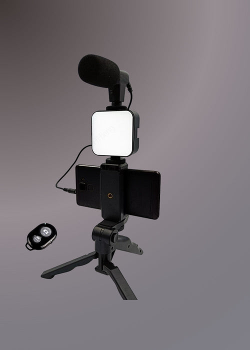 AY-49 VIDEO MAKING KIT VLOGGING TRIPOD TRIPLE BAND LIGHT