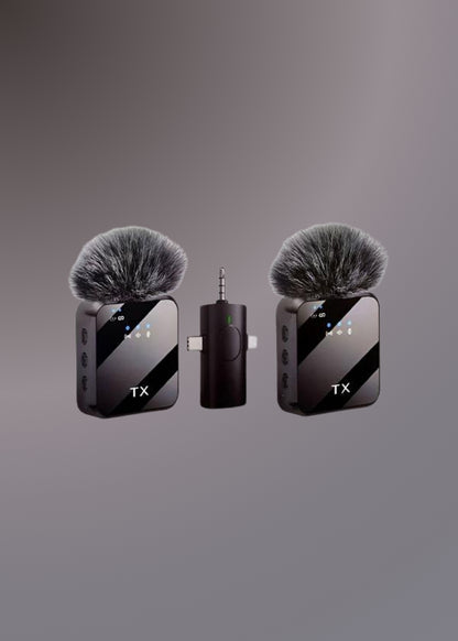 F11-2 (3 IN 1) NOISE CANCELLING WIRELESS DUAL MICROPHONE