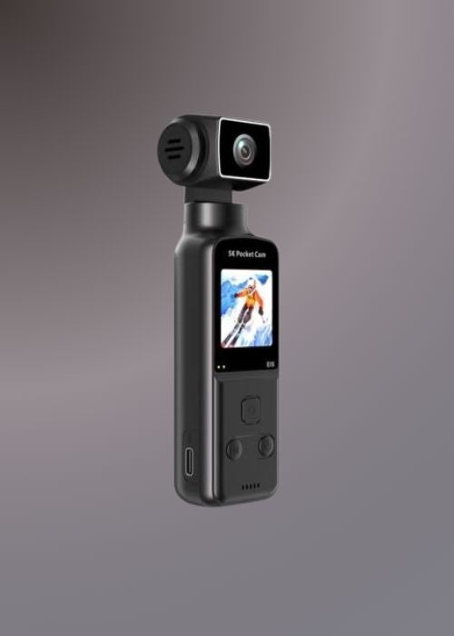K1 POCKET 5K HD WIFI HANDHELD 270° ROTATABLE SPORTS & VLOGGING ACTION CAMERA