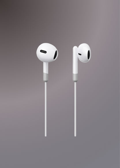 JOYROOM JR-EW01 Wired Series Half In-Ear Wired Earphones-White