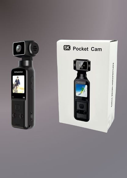K1 POCKET 5K HD WIFI HANDHELD 270° ROTATABLE SPORTS & VLOGGING ACTION CAMERA